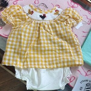 Charming Yellow Checkered Kids Set